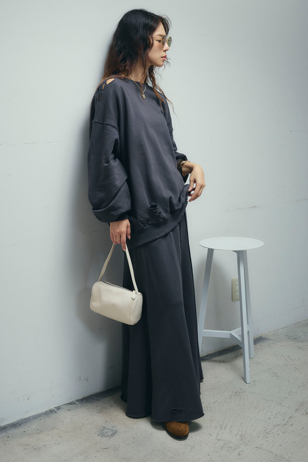 [予約/SET]ヴィンテージ加工PO+フロントスリット裏毛SK(2set)