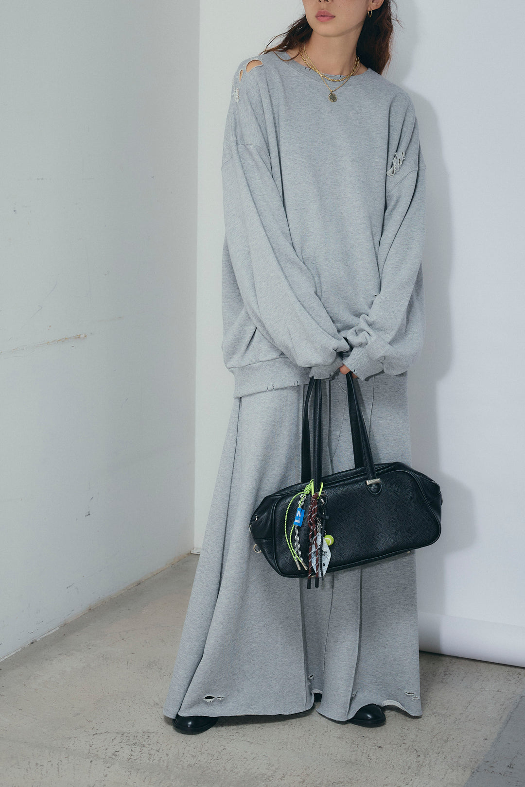 [予約/SET]ヴィンテージ加工PO+フロントスリット裏毛SK(2set)