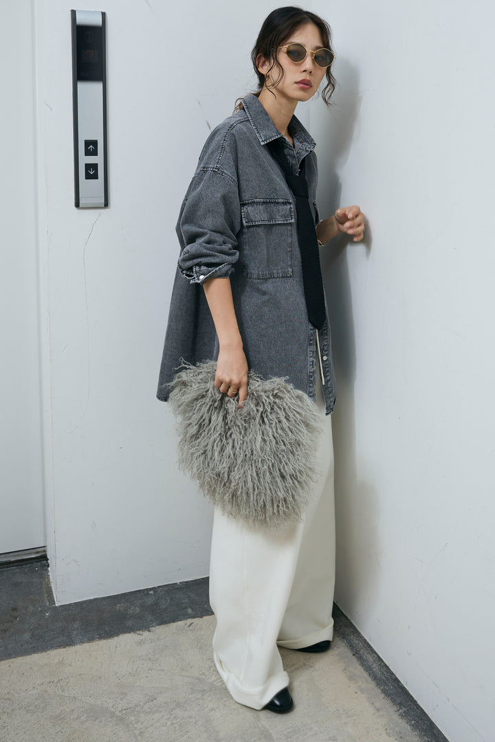 [予約/SET]オーバーサイズデニムシャツ+エフォートレススウェットパンツ(2set)