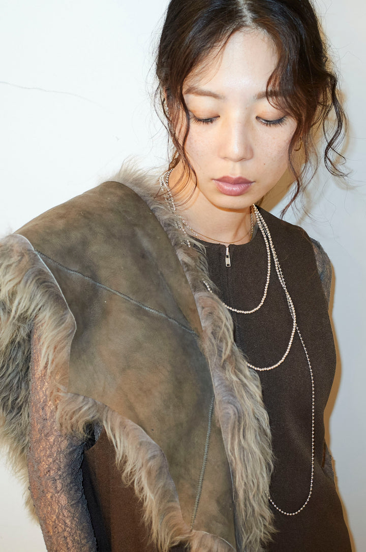 [予約/SET]フロントジップコクーンコンビネゾン+シアーレーストップス(2set)