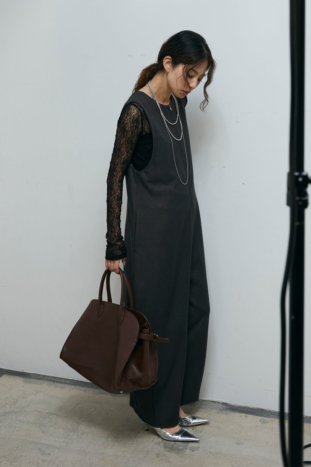 [予約/SET]フロントジップコクーンコンビネゾン+シアーレーストップス(2set)