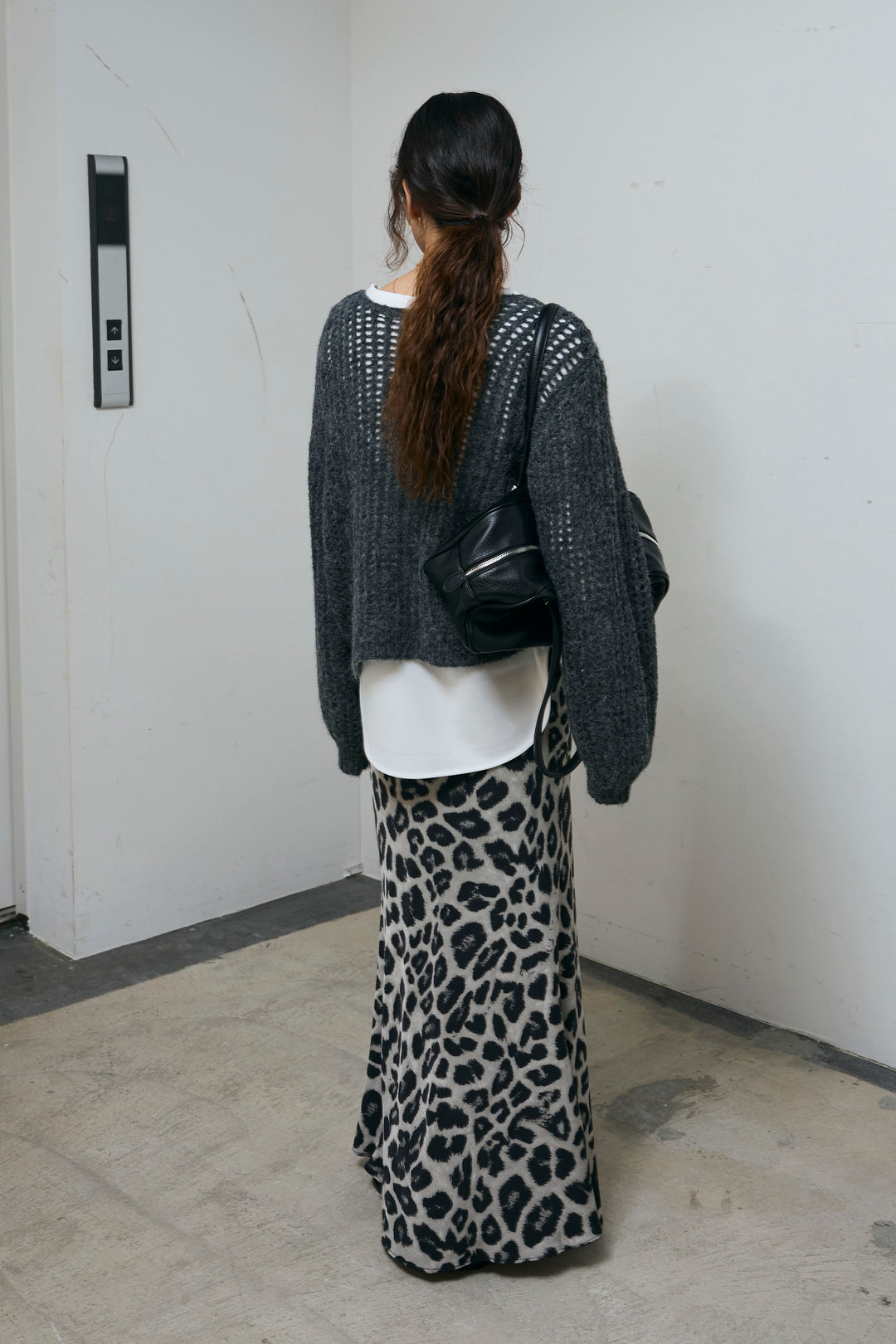 [予約/SET]レイヤードネットニットセット+レオパードナロースカート(2set)