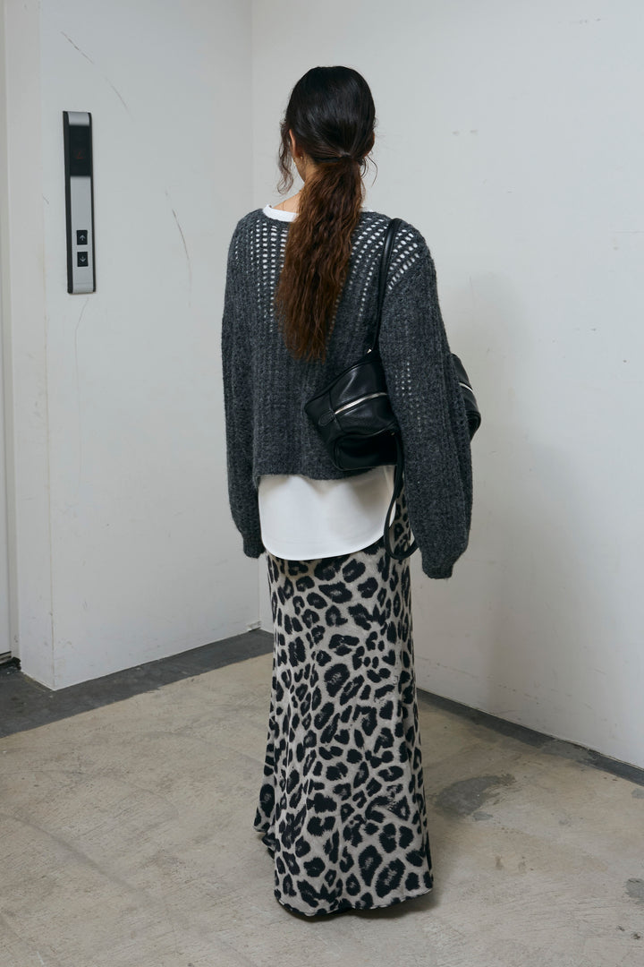 [予約/SET]レイヤードネットニットセット+レオパードナロースカート(2set)