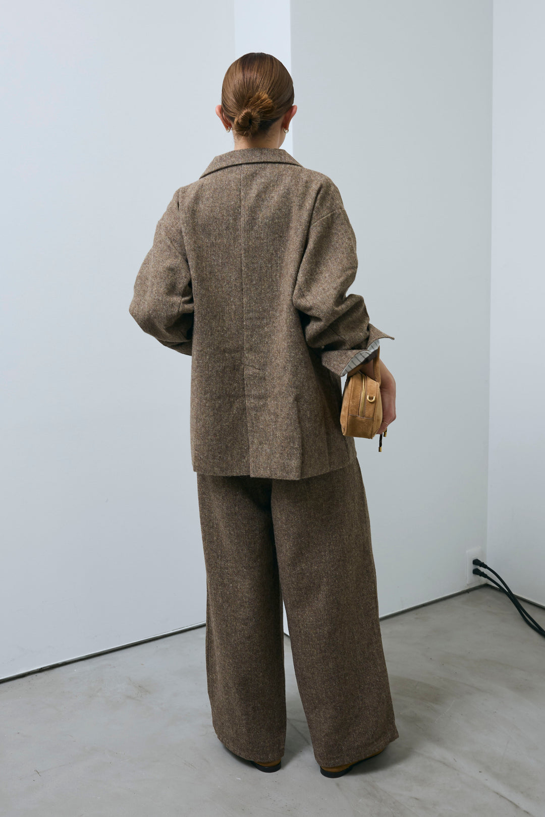 [予約/SET]ツイードレイヤードダブルテーラードJK+ツイードタックパンツ(2set)