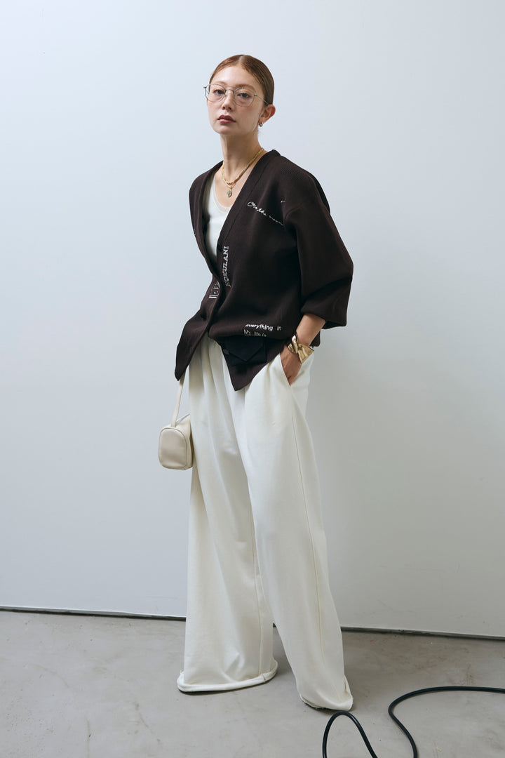 [予約/SET]グラフィティニットカーデ+エフォートレススウェットパンツ(2set)