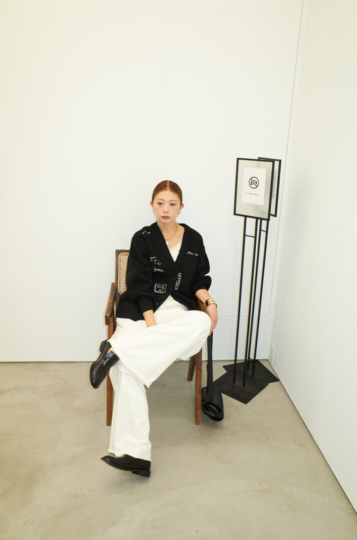 [予約/SET]グラフィティニットカーデ+エフォートレススウェットパンツ(2set)