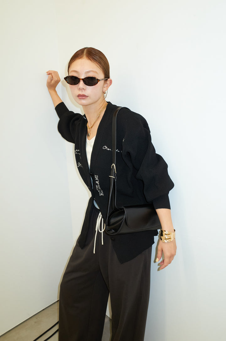 [予約/SET]グラフィティニットカーデ+エフォートレススウェットパンツ(2set)