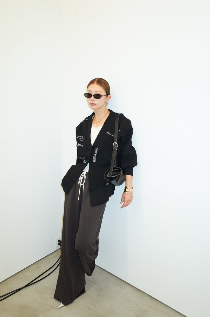 [予約/SET]グラフィティニットカーデ+エフォートレススウェットパンツ(2set)