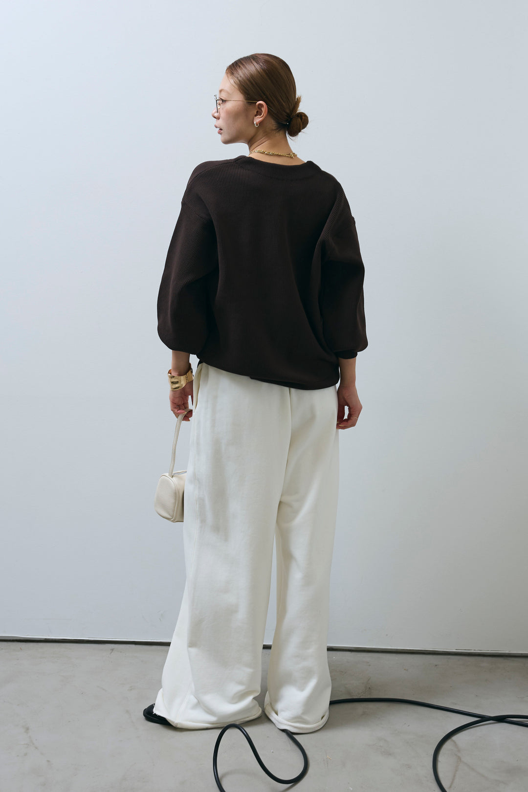 [予約/SET]グラフィティニットカーデ+エフォートレススウェットパンツ(2set)