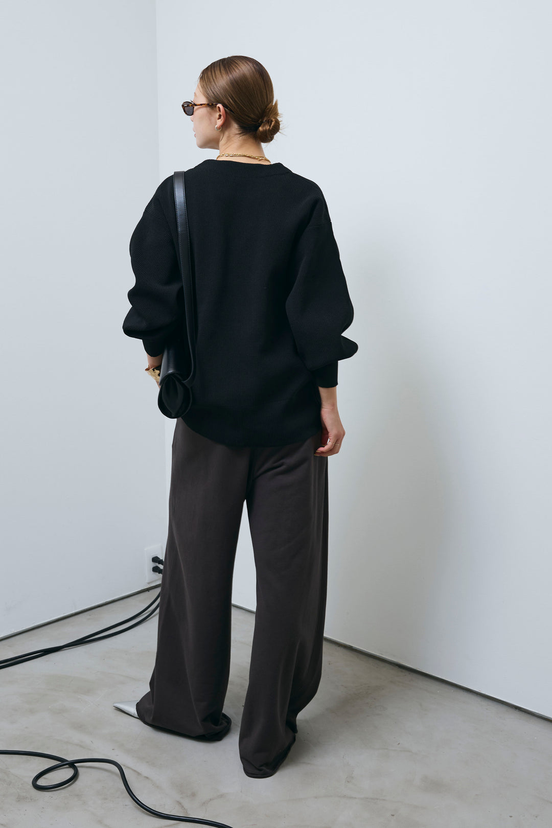 [予約/SET]グラフィティニットカーデ+エフォートレススウェットパンツ(2set)