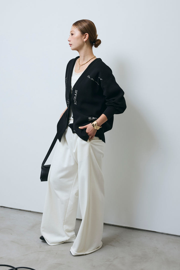 [予約/SET]グラフィティニットカーデ+エフォートレススウェットパンツ(2set)