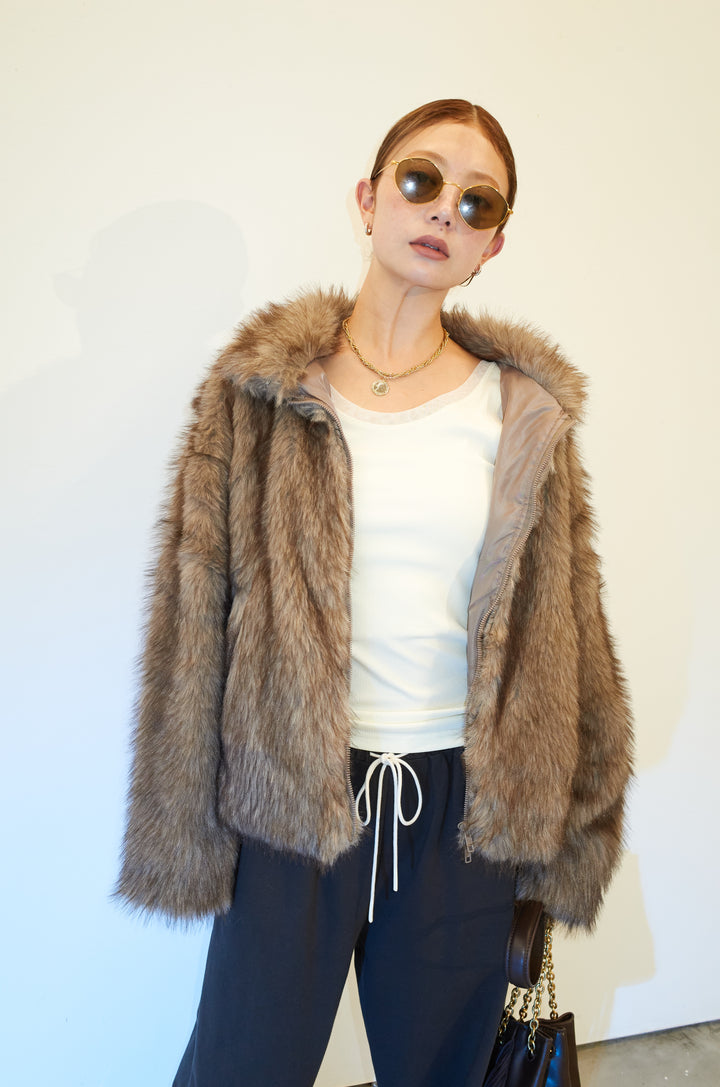 [予約]ミックスファージップブルゾン