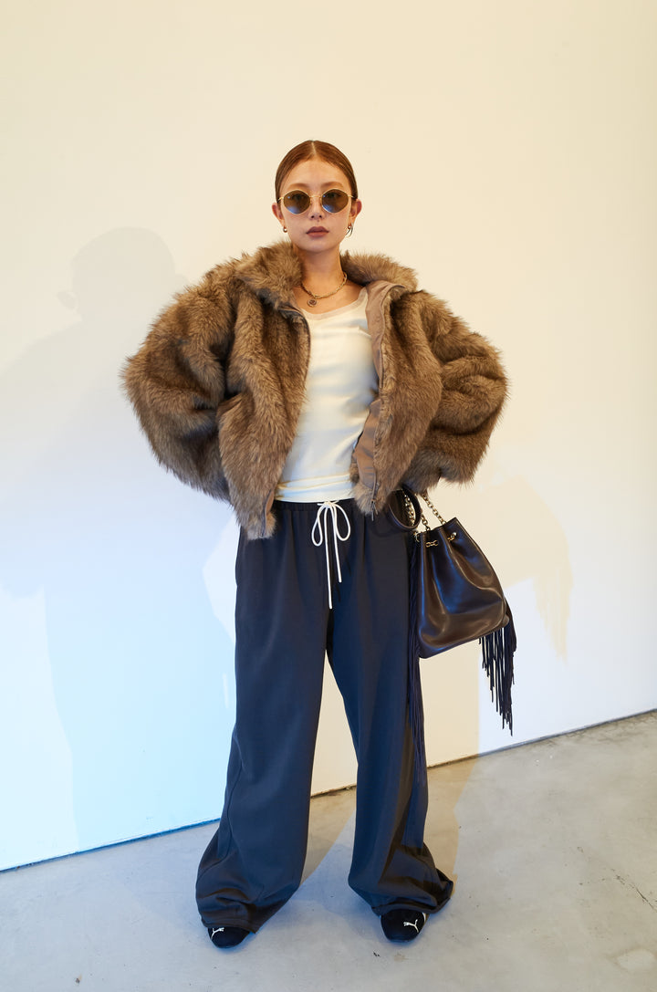 [予約/SET]ミックスファージップブルゾン+エフォートレススウェットパンツ(2set)