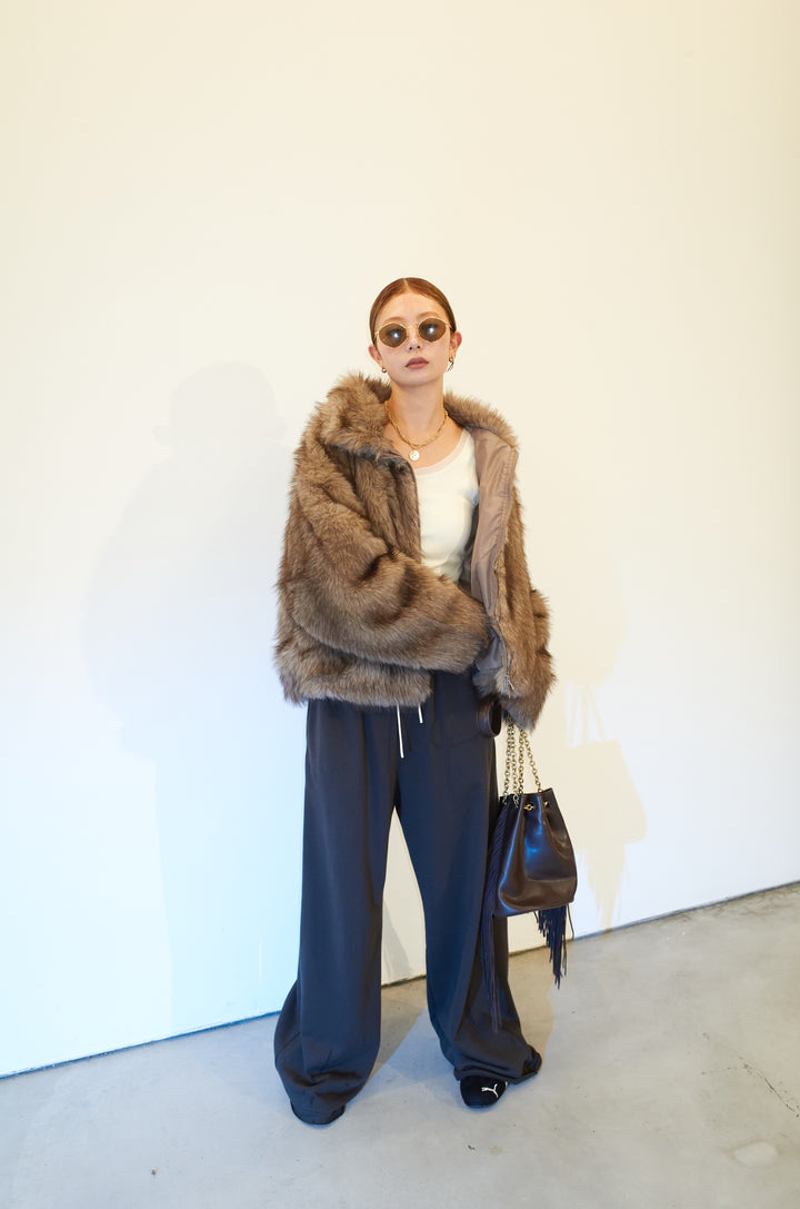 [予約/SET]ミックスファージップブルゾン+エフォートレススウェットパンツ(2set)