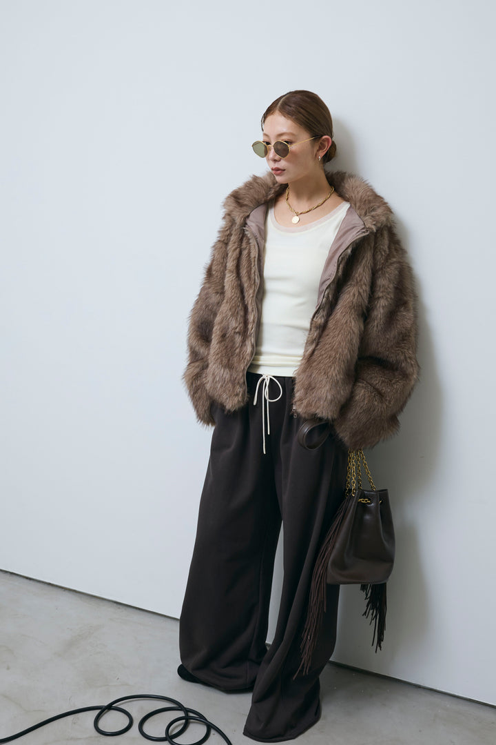 [予約/SET]ミックスファージップブルゾン+エフォートレススウェットパンツ(2set)