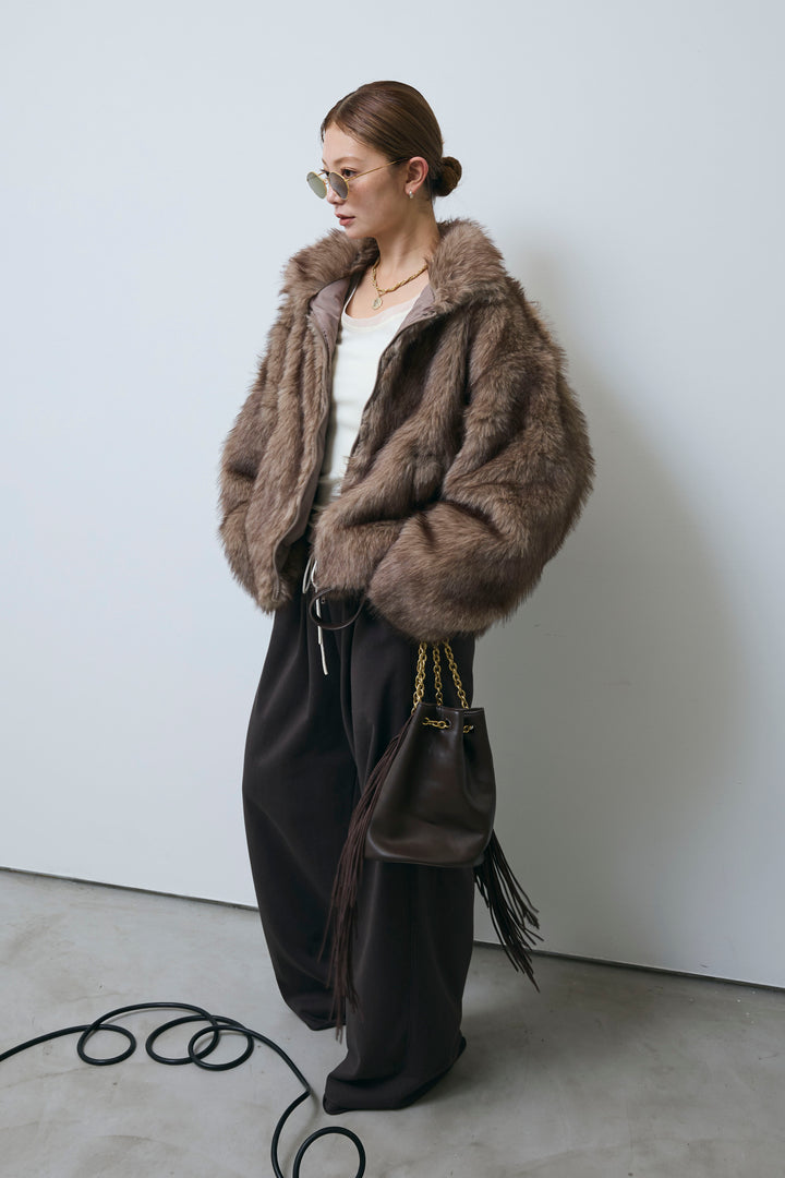 [予約/SET]ミックスファージップブルゾン+エフォートレススウェットパンツ(2set)