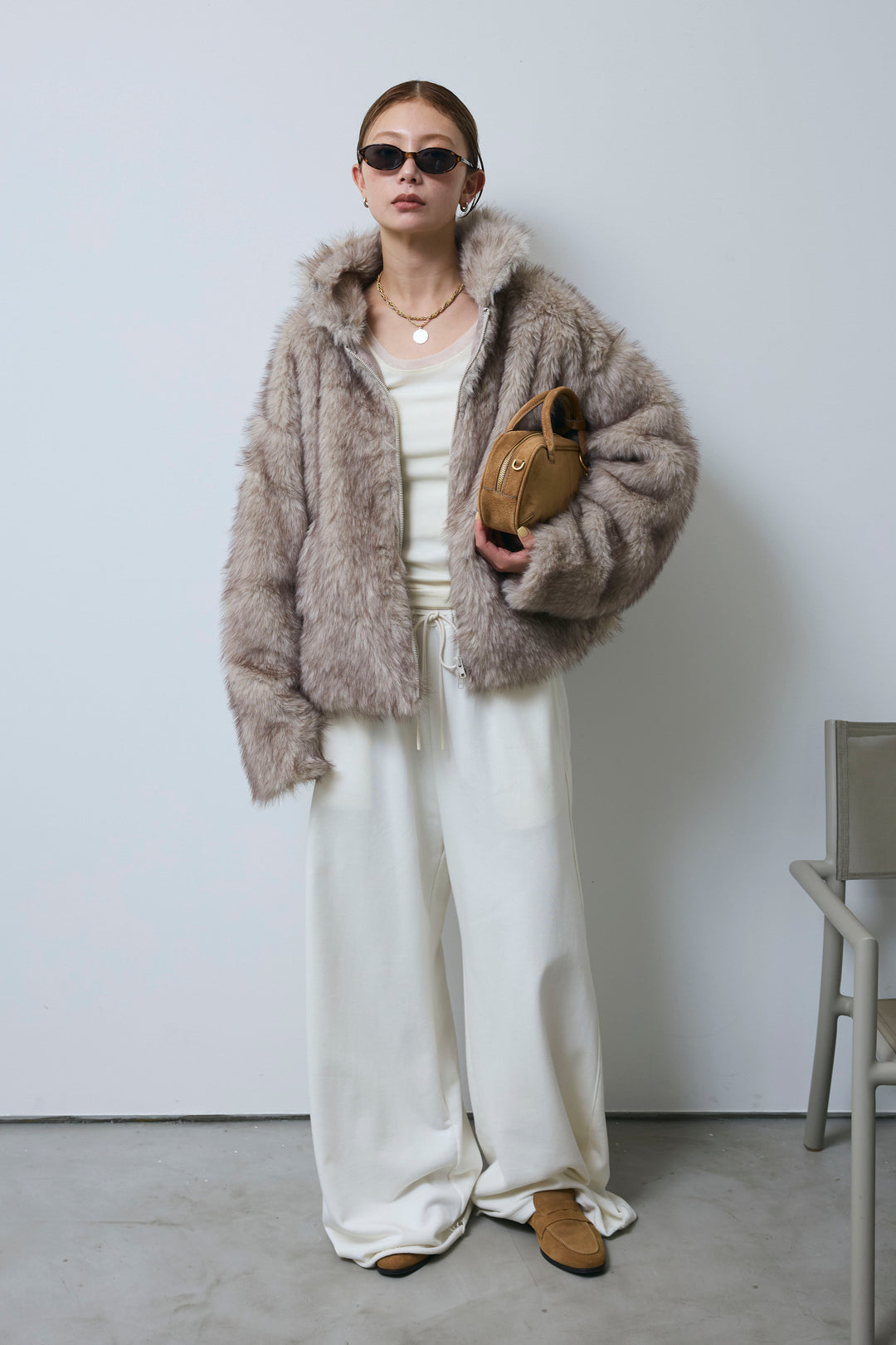 [予約/SET]ミックスファージップブルゾン+エフォートレススウェットパンツ(2set)