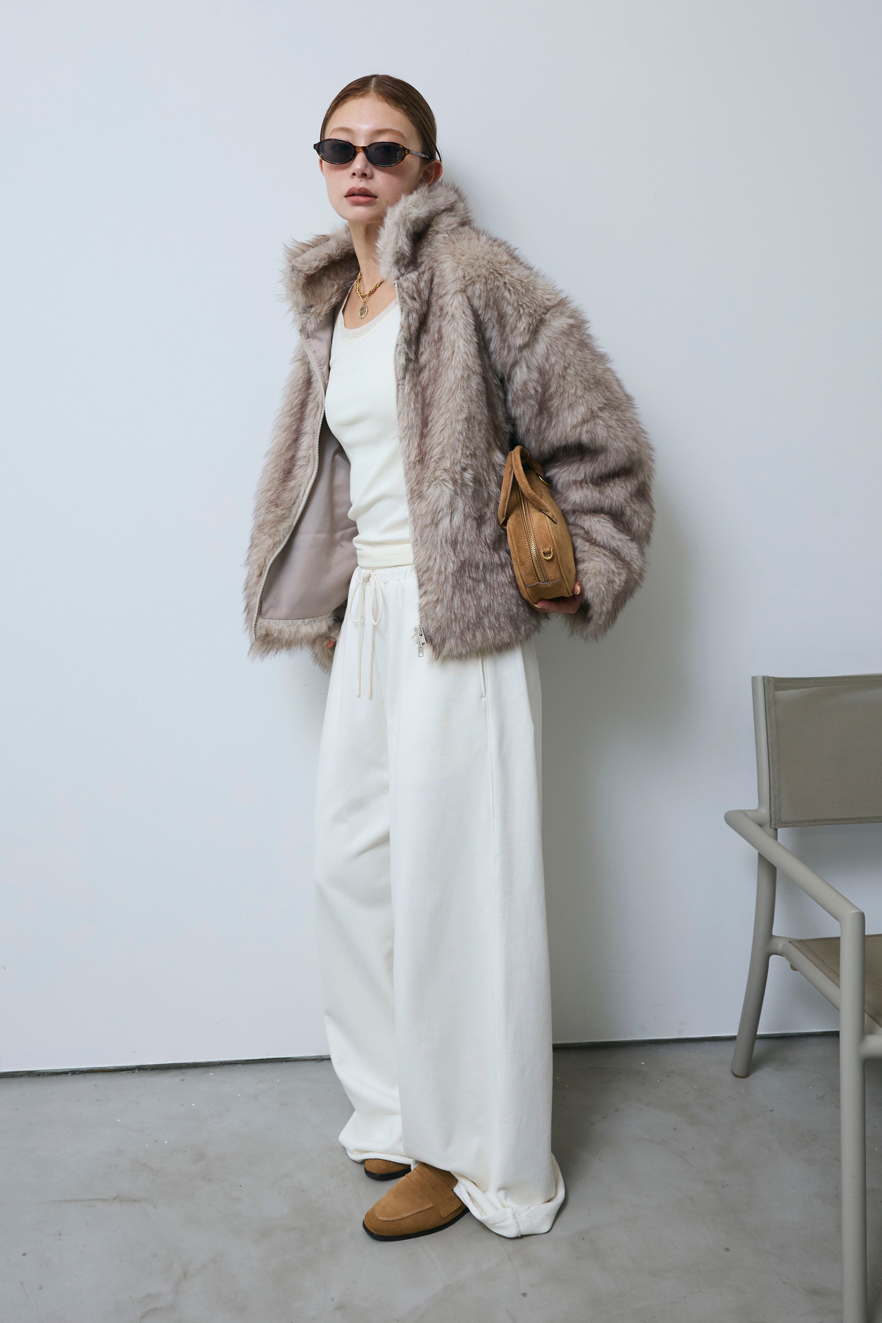 予約/SET]ミックスファージップブルゾン+エフォートレススウェット