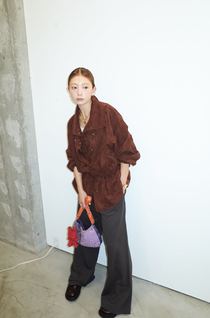 [予約/SET]エコスウェードミディブルゾン+エフォートレススウェットパンツ(2set)