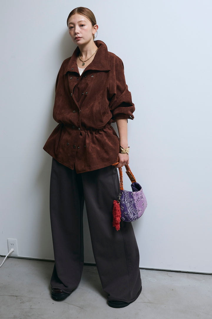 [予約/SET]エコスウェードミディブルゾン+エフォートレススウェットパンツ(2set)