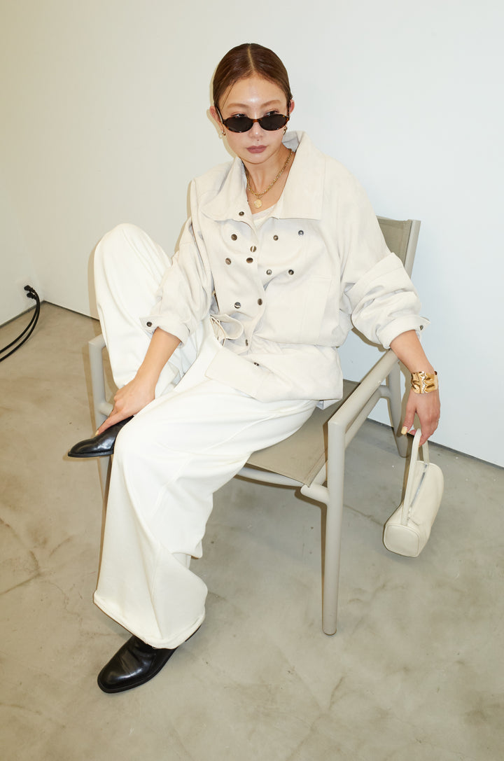 [予約/SET]エコスウェードミディブルゾン+エフォートレススウェットパンツ(2set)