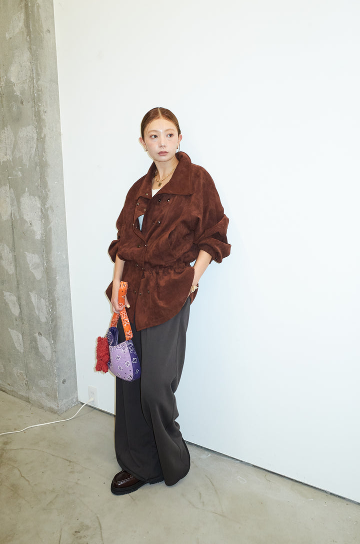 [予約/SET]エコスウェードミディブルゾン+エフォートレススウェットパンツ(2set)