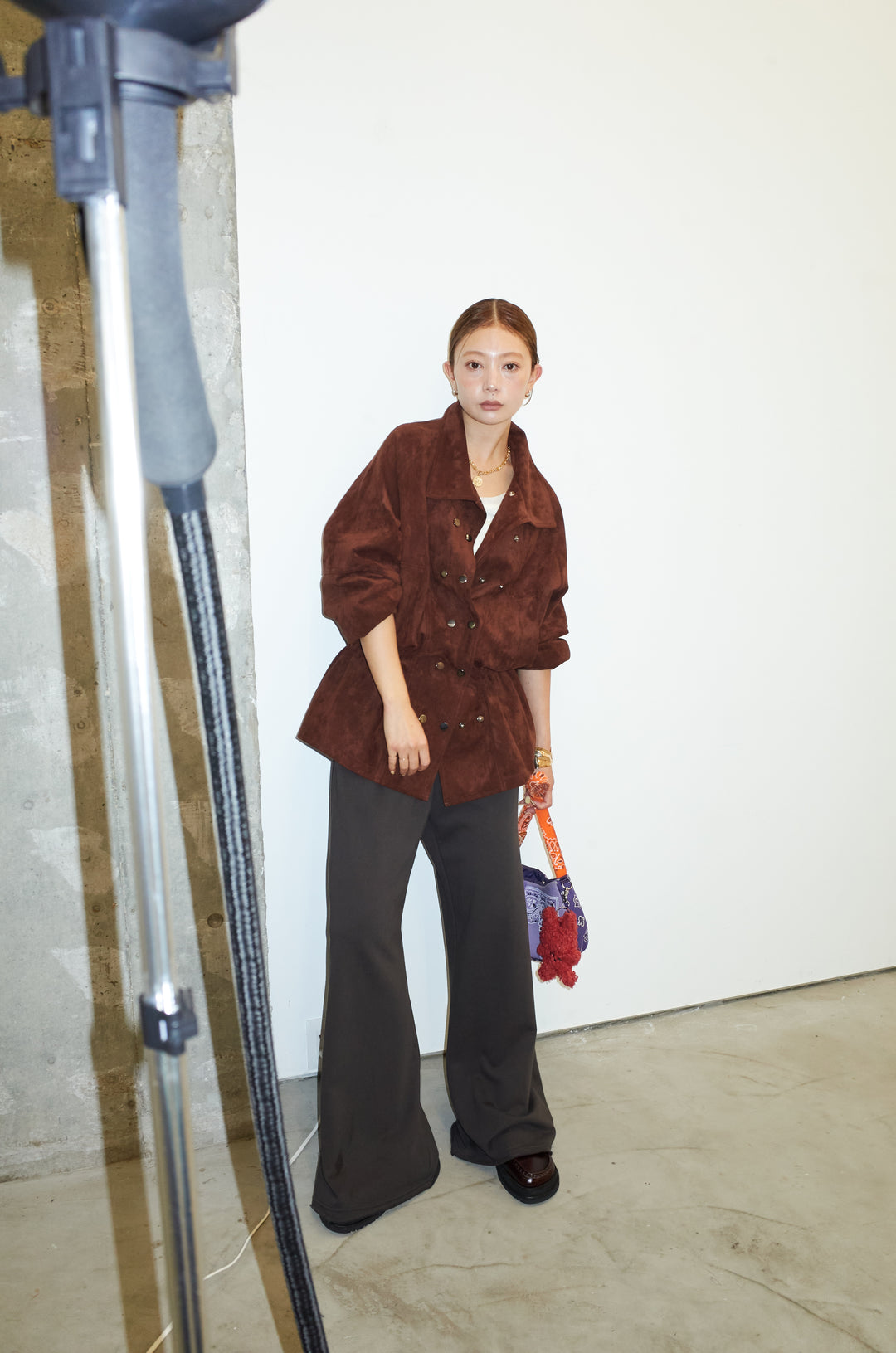 [予約/SET]エコスウェードミディブルゾン+エフォートレススウェットパンツ(2set)