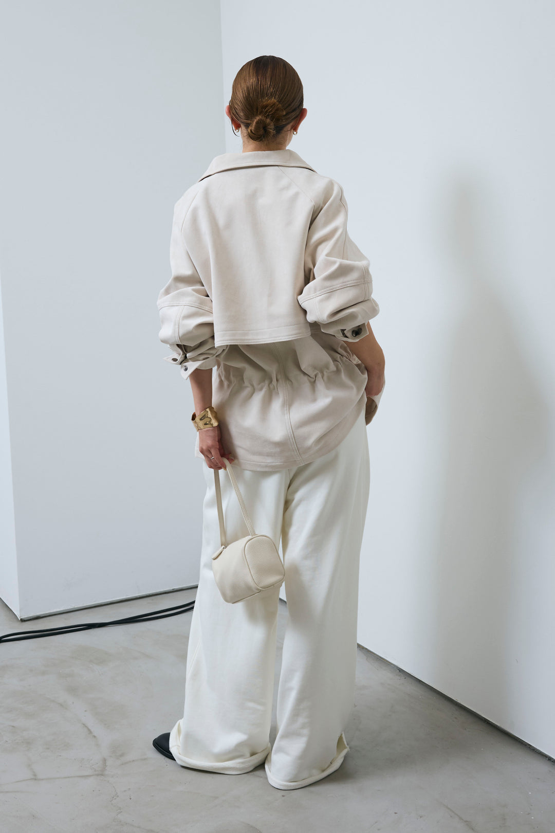 [予約/SET]エコスウェードミディブルゾン+エフォートレススウェットパンツ(2set)