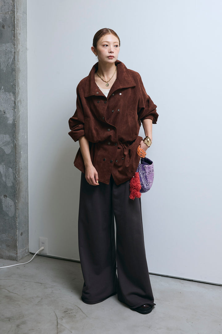 [予約/SET]エコスウェードミディブルゾン+エフォートレススウェットパンツ(2set)