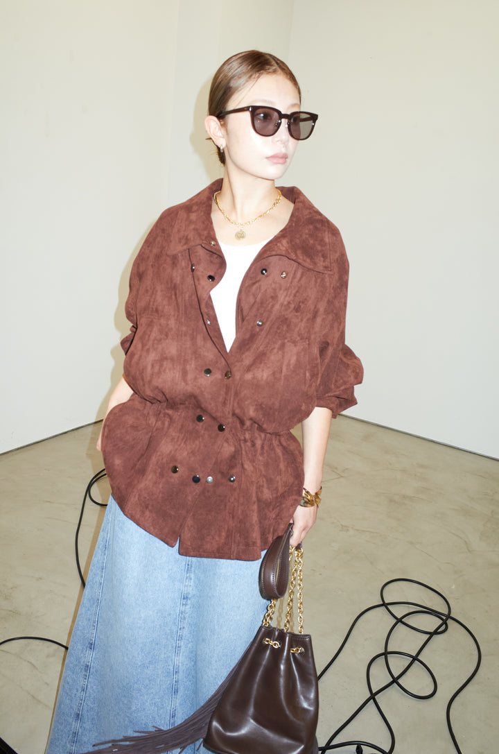 [予約/SET]エコスウェードミディブルゾン+オーセンティックデニムSK(2set)