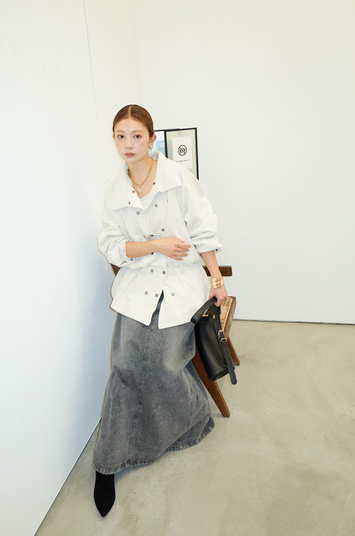 [予約/SET]エコスウェードミディブルゾン+オーセンティックデニムSK(2set)