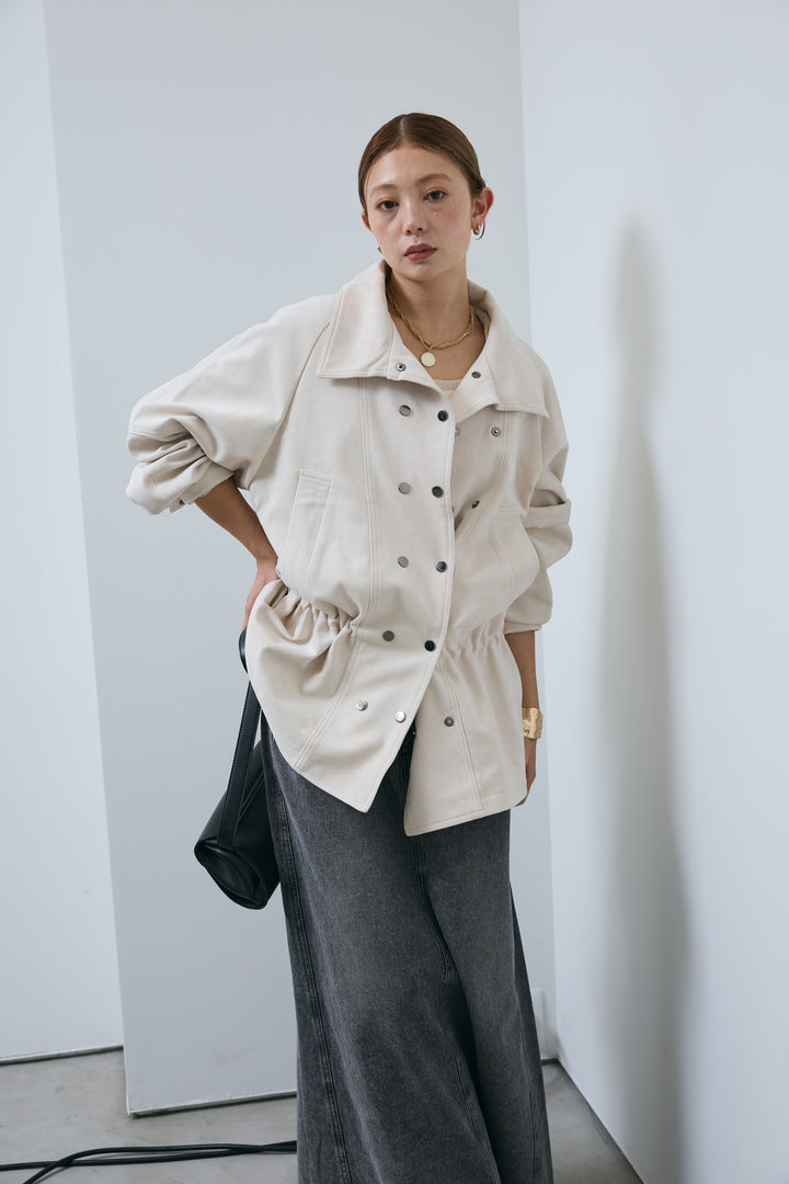 [予約/SET]エコスウェードミディブルゾン+オーセンティックデニムSK(2set)