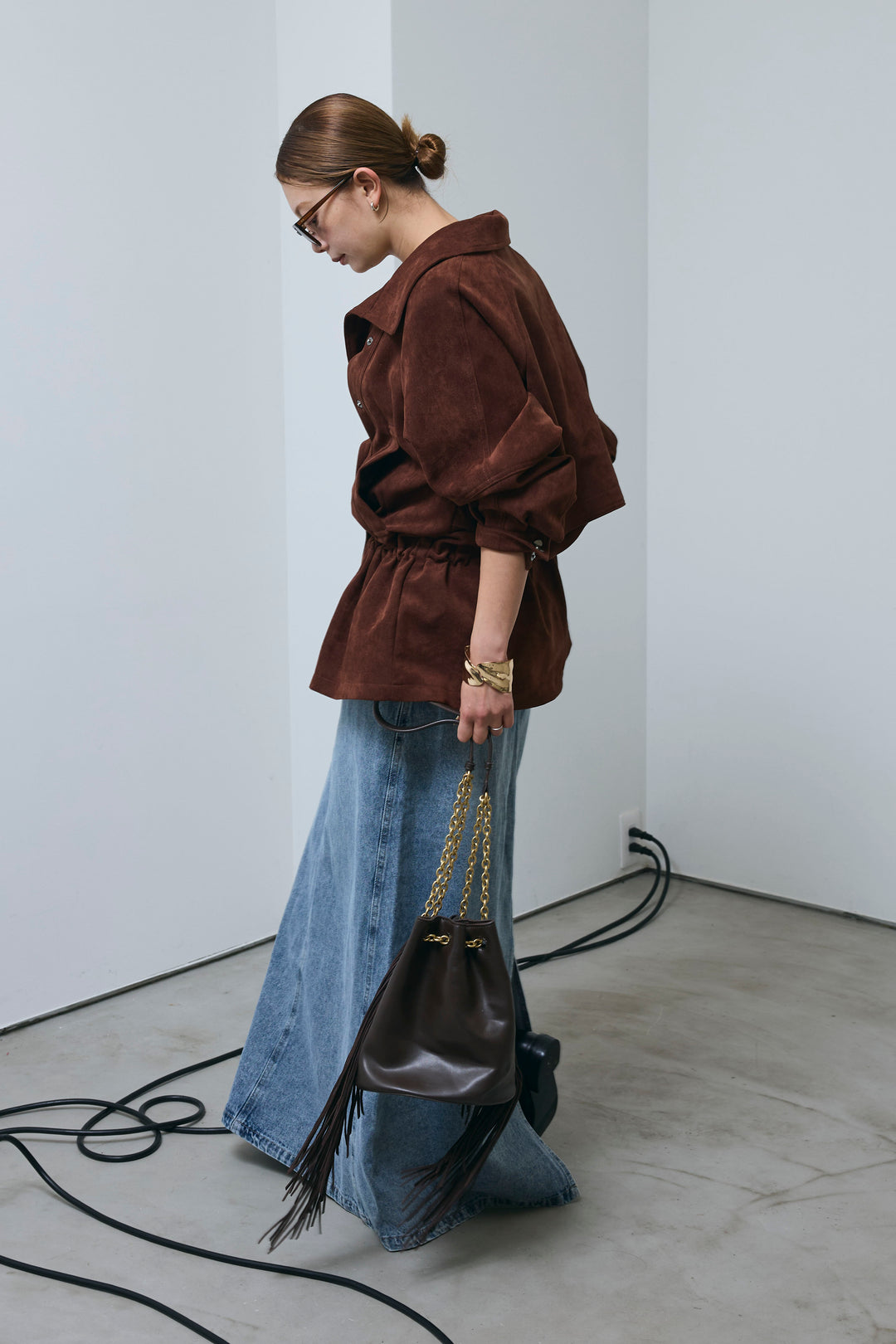 [予約/SET]エコスウェードミディブルゾン+オーセンティックデニムSK(2set)