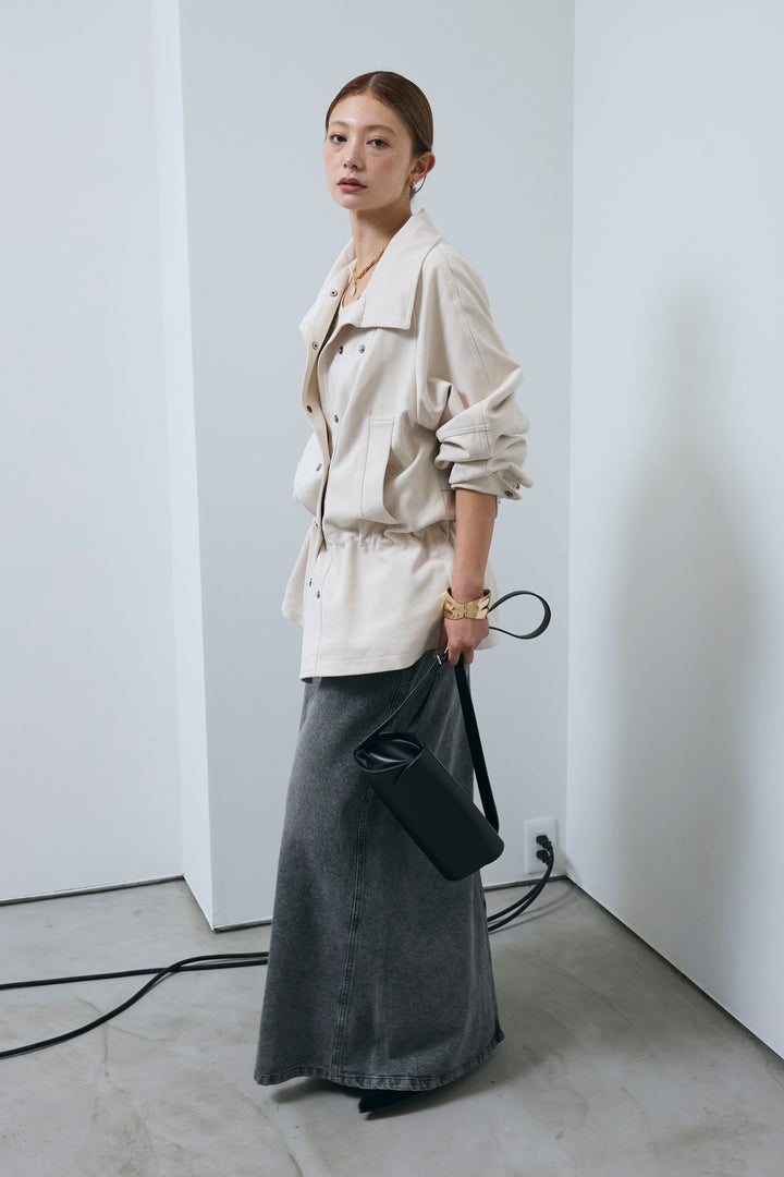 [予約/SET]エコスウェードミディブルゾン+オーセンティックデニムSK(2set)