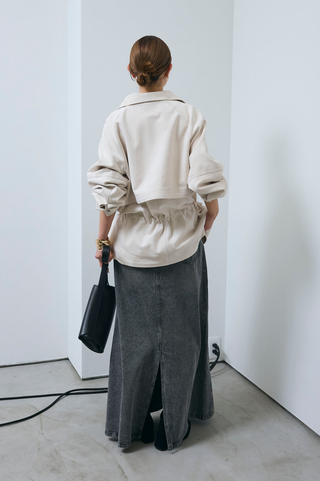 [予約/SET]エコスウェードミディブルゾン+オーセンティックデニムSK(2set)