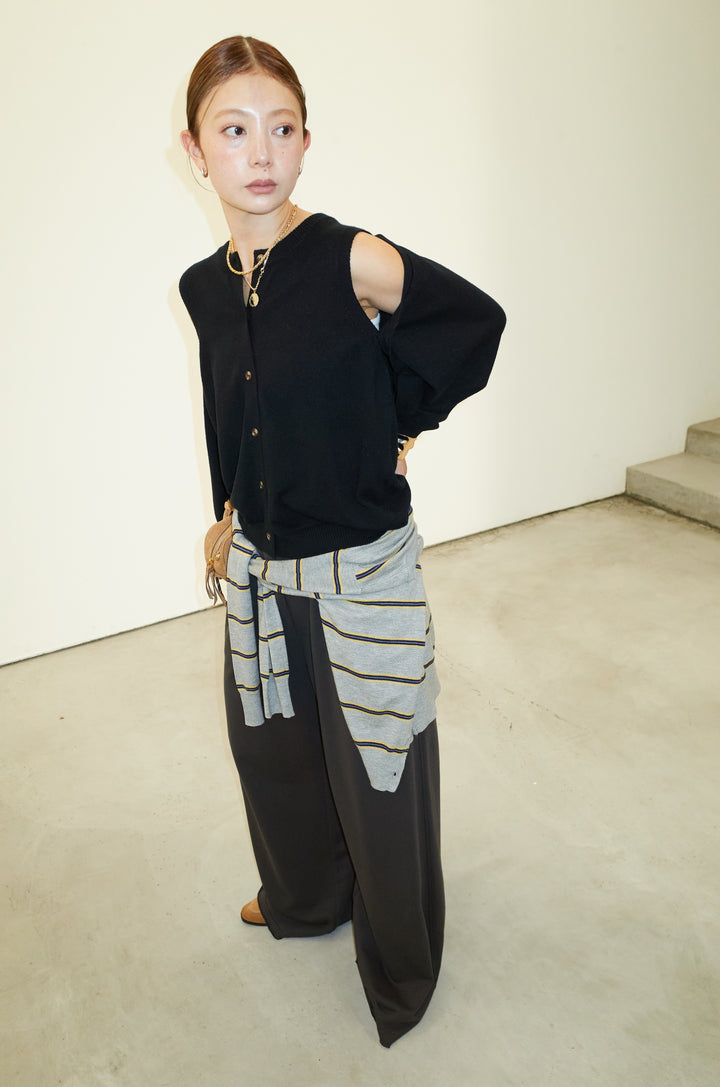 [予約/SET]2wayニットカーデ+エフォートレススウェットパンツ(2set)