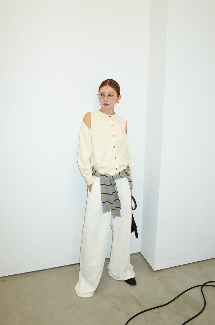 [予約/SET]2wayニットカーデ+エフォートレススウェットパンツ(2set)