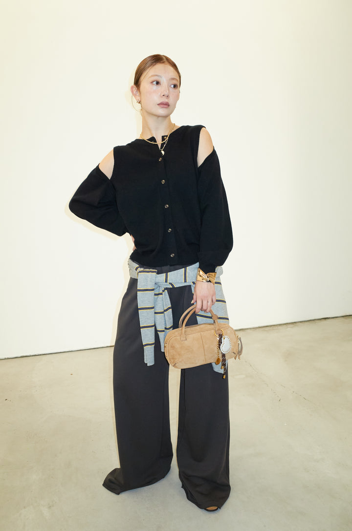 [予約/SET]2wayニットカーデ+エフォートレススウェットパンツ(2set)