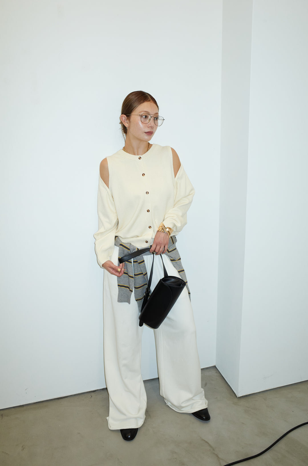 [予約/SET]2wayニットカーデ+エフォートレススウェットパンツ(2set)