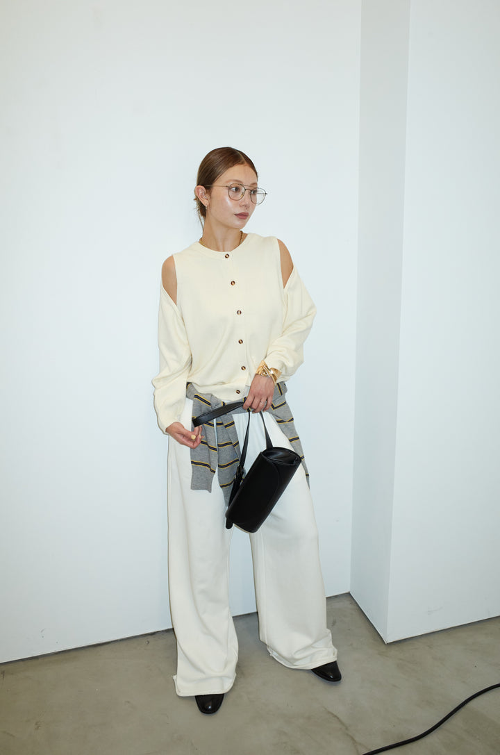 [予約/SET]2wayニットカーデ+エフォートレススウェットパンツ(2set)