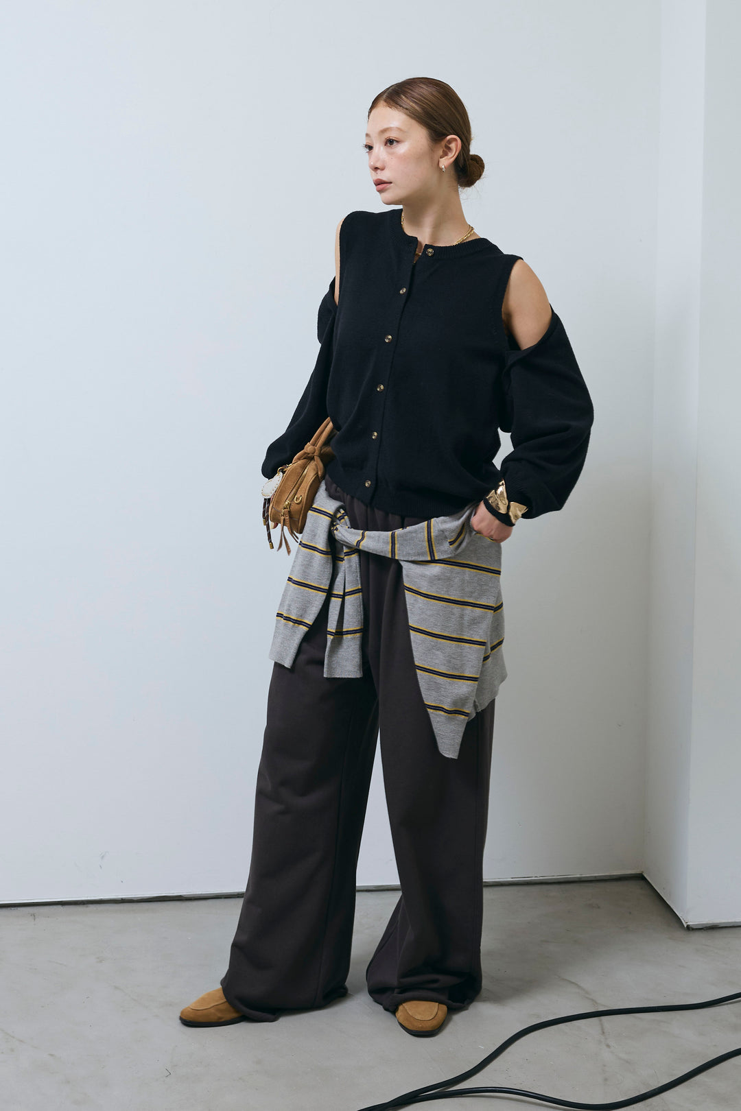 [予約/SET]2wayニットカーデ+エフォートレススウェットパンツ(2set)