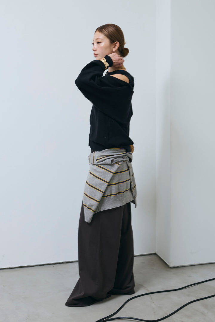 [予約/SET]2wayニットカーデ+エフォートレススウェットパンツ(2set)