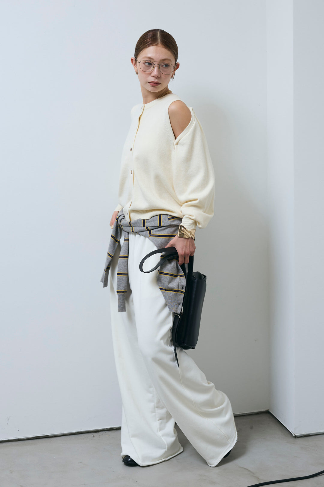 [予約/SET]2wayニットカーデ+エフォートレススウェットパンツ(2set)