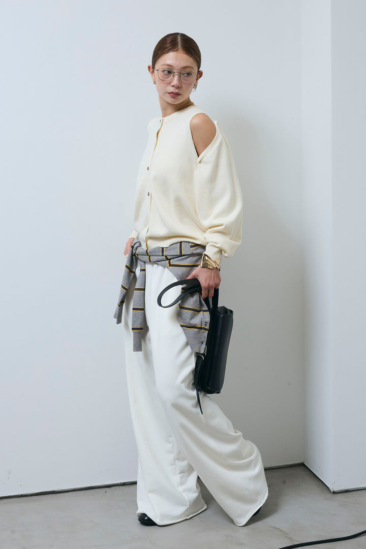 [予約/SET]2wayニットカーデ+エフォートレススウェットパンツ(2set)