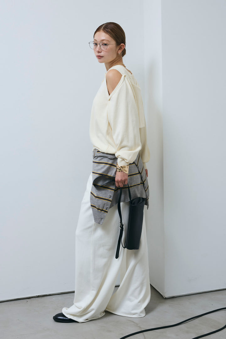 [予約/SET]2wayニットカーデ+エフォートレススウェットパンツ(2set)