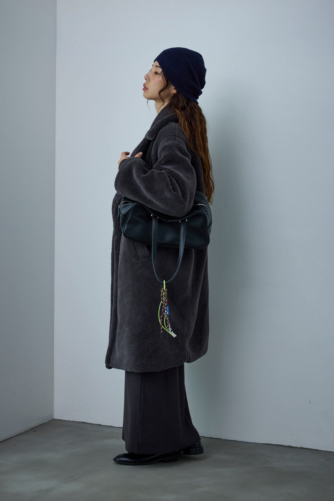 [予約/SET]テディロングコート+ヘンリーリブワンピース(2set)