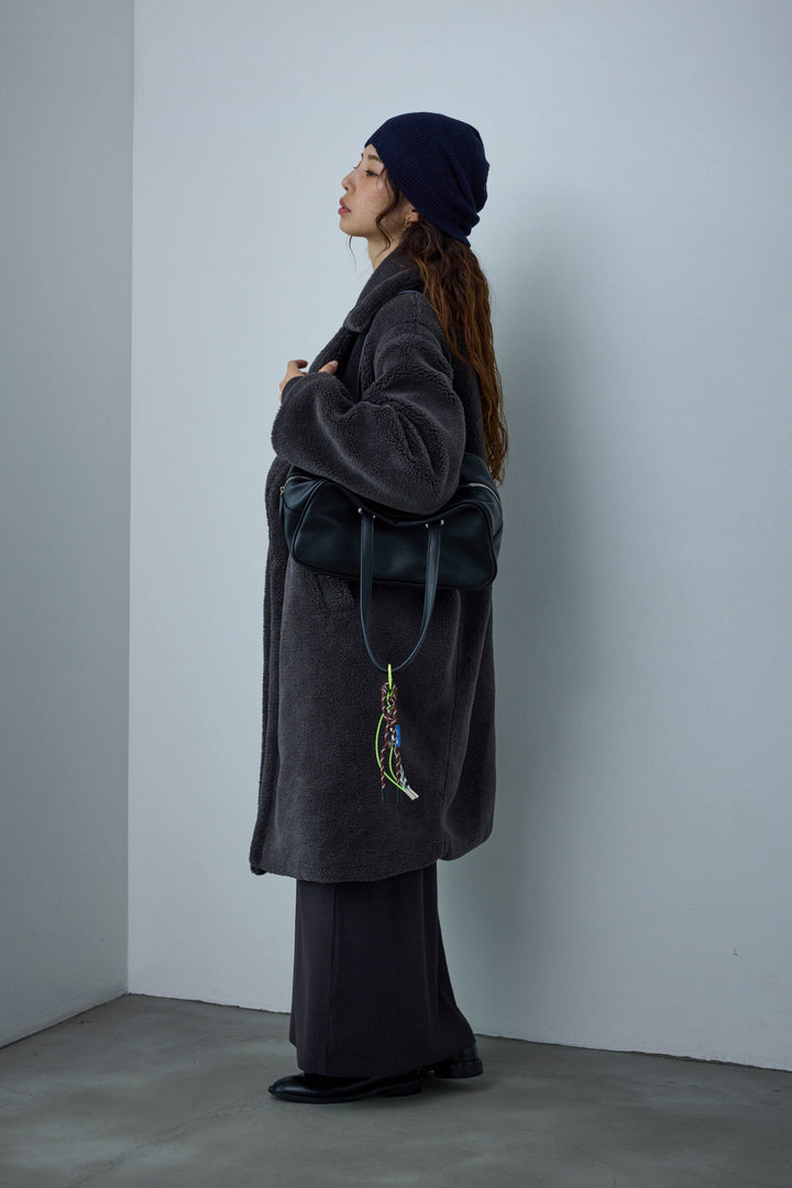 [予約/SET]テディロングコート+ヘンリーリブワンピース(2set)