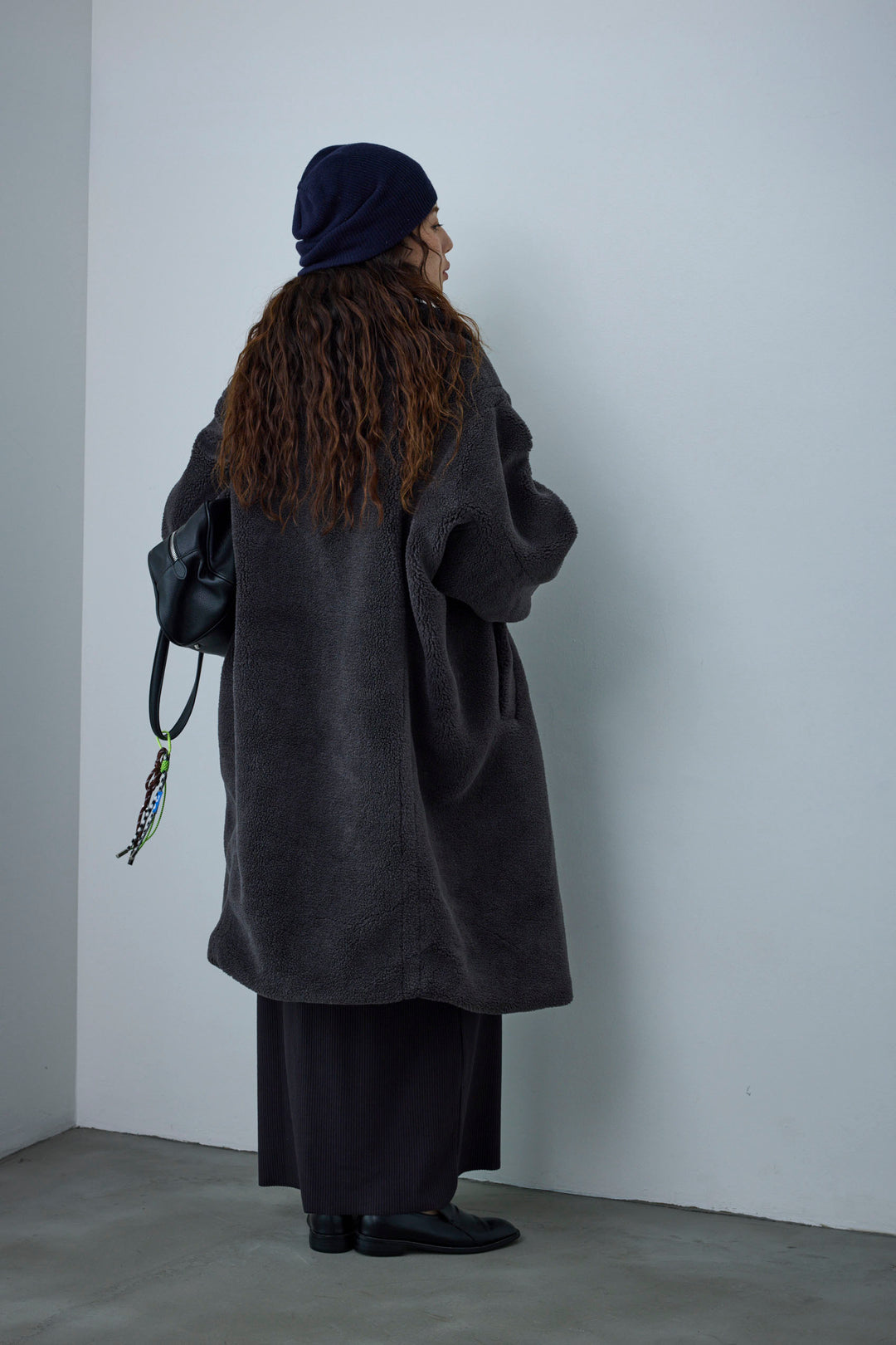 [予約/SET]テディロングコート+ヘンリーリブワンピース(2set)