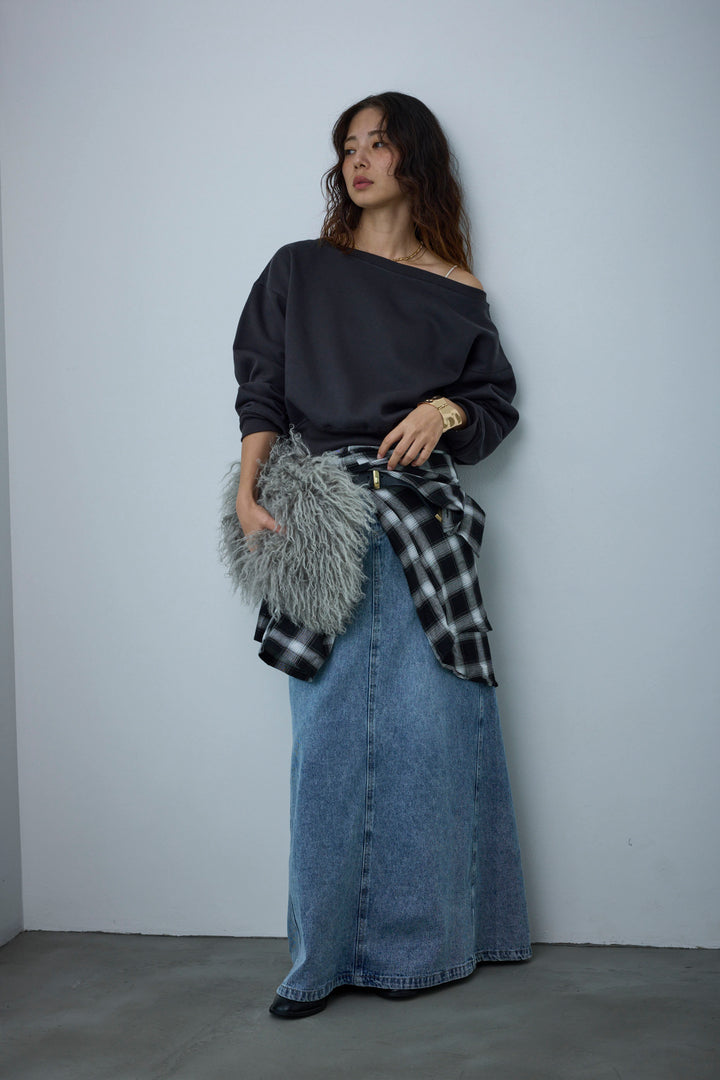 [予約]裏起毛オフショルスウェット