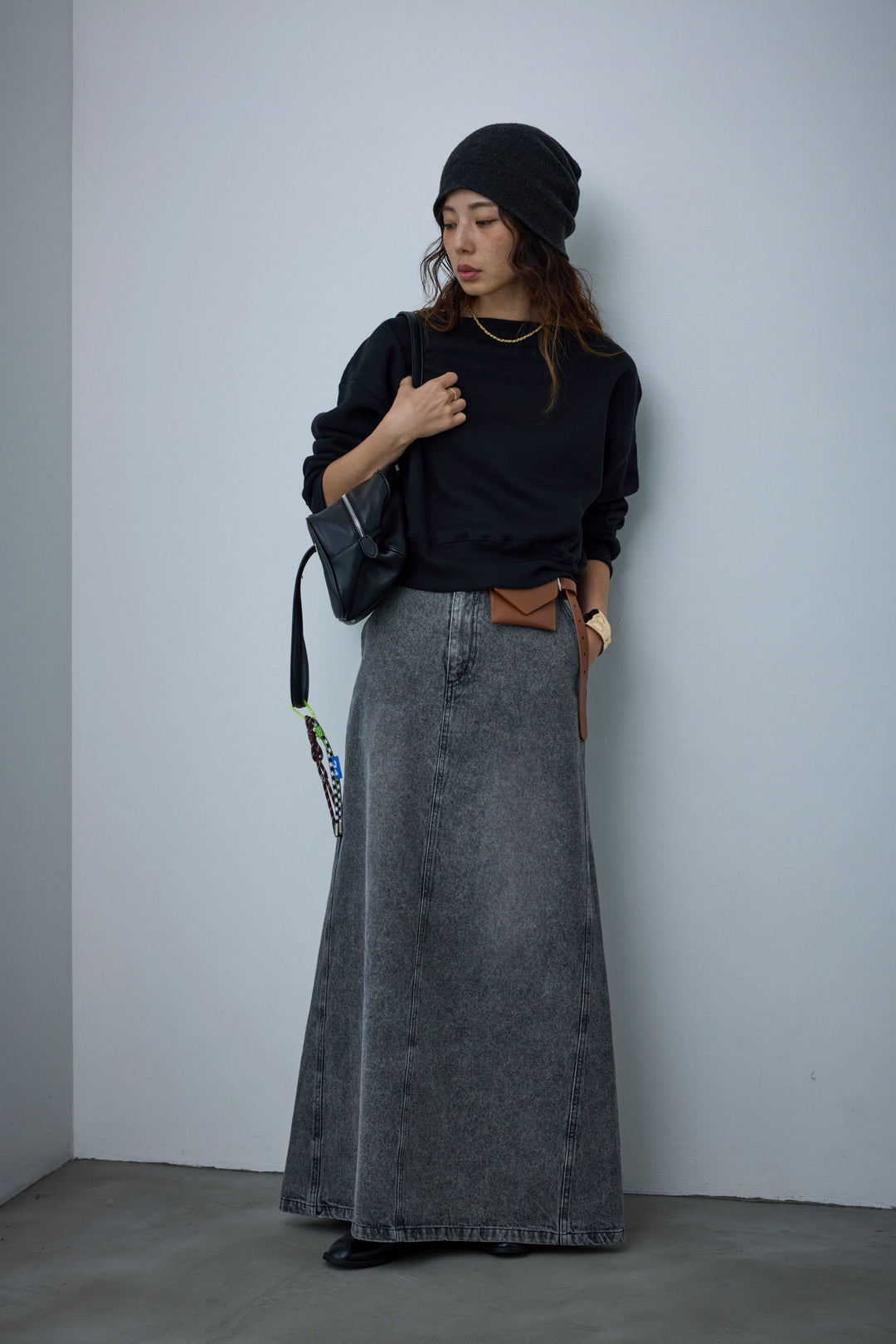 [予約/SET]裏起毛オフショルスウェット+オーセンティックデニムSK(2set)